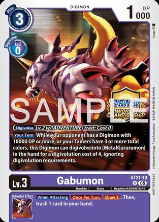 Gabumon (World Championship 26-27 Store Championships Season 2 Top 4) (ST21-10) - Starter Deck 21: Hero of Hope Foil