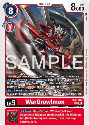 WarGrowlmon (EX13-013) - Chivalrous XIII
