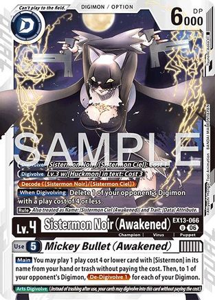 Sistermon Noir (Awakened) // Mickey Bullet (Awakened) (EX13-066) - Chivalrous XIII