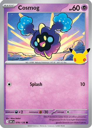 Cosmog 078  - Holofoil ME 30th Celebration - null