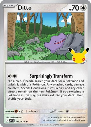 Ditto 115  - Holofoil ME 30th Celebration - Common