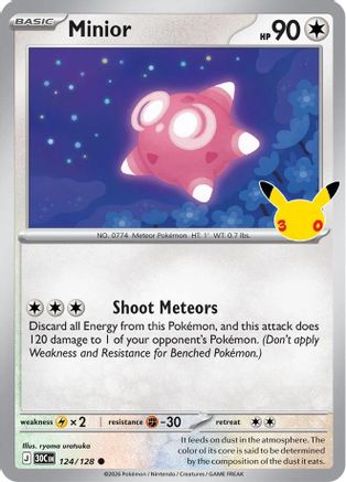 Minior 124  - Holofoil ME 30th Celebration - null