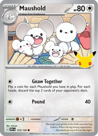 Maushold 125/128  - Holofoil ME 30th Celebration - Common