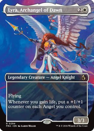 Lyra, Archangel of Dawn (Borderless) (FRA-294) - Reality Fracture Foil