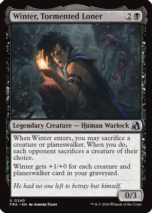 Winter, Tormented Loner (FRA-240) - Reality Fracture Foil
