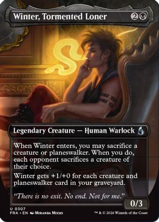 Winter, Tormented Loner (Borderless) (FRA-307) - Reality Fracture Foil