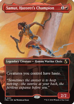 Samut, Hazorer's Champion (Borderless) (FRA-311) - Reality Fracture Foil