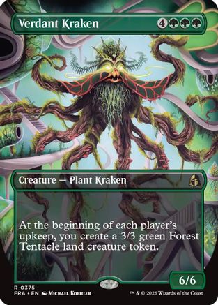 Verdant Kraken (Borderless) (FRA-375) - Reality Fracture Foil