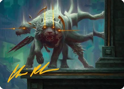 Flickering Hound Art Card (2/54) (Gold-Stamped Signature) (ASFRA-002) - Art Series: Reality Fracture