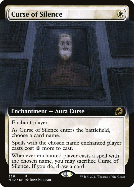 Curse of Silence (Extended Art) (MID-326) - Innistrad: Midnight Hunt: (Extended Art) Foil