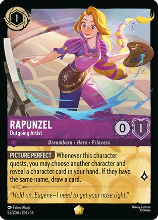 Rapunzel - Outgoing Artist (55/204) - Hyperia City Cold Foil