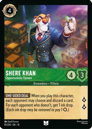 Shere Khan - Opportunistic Tycoon (81/204) - Hyperia City Cold Foil