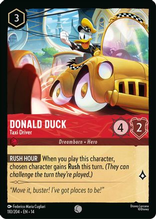 Donald Duck - Taxi Driver (110/204) - Hyperia City Cold Foil