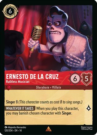 Ernesto de la Cruz - Ruthless Musician (120/204) - Hyperia City Cold Foil