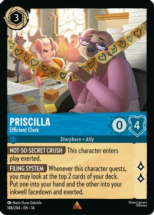 Priscilla - Efficient Clerk (148/204) - Hyperia City Cold Foil