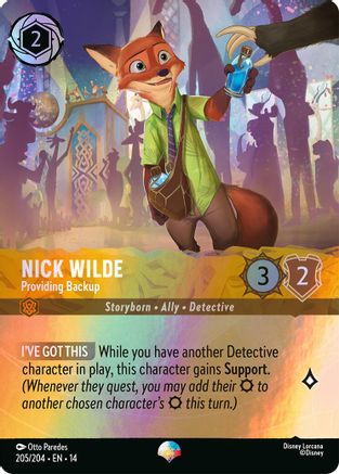 Nick Wilde - Providing Backup (Epic) (205/204) - Hyperia City Holofoil