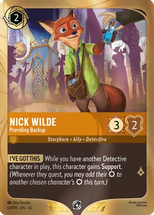 Nick Wilde - Providing Backup (5) - Disney Lorcana Promo Cards Holofoil