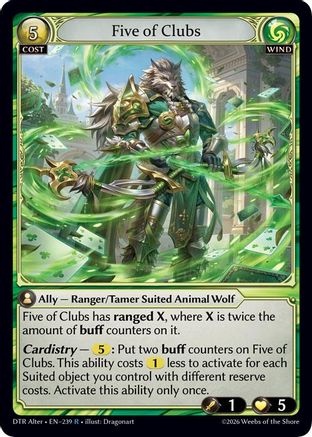 Five of Clubs (239) - Distorted Reflections Alter Edition Foil