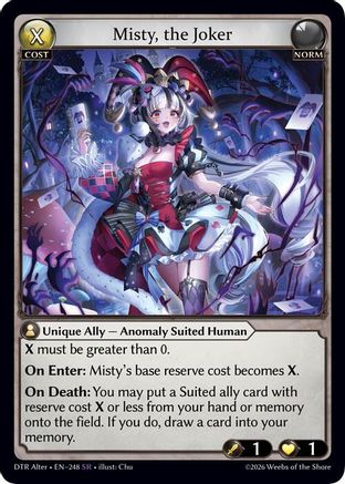 Misty, the Joker (248) - Distorted Reflections Alter Edition Foil
