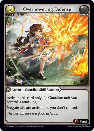 Overpowering Defense (251) - Distorted Reflections Alter Edition Foil
