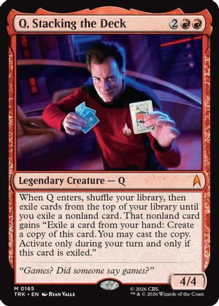 Q, Stacking the Deck (TRK-165) - Star Trek Foil
