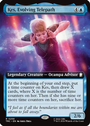 Kes, Evolving Telepath (Extended Art) (TRC-259) - Commander: Star Trek