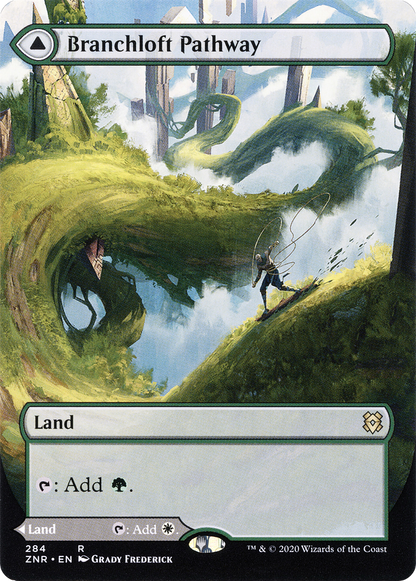 Branchloft Pathway (Borderless) (ZNR-284) - Zendikar Rising: (Showcase) (Borderless) Foil