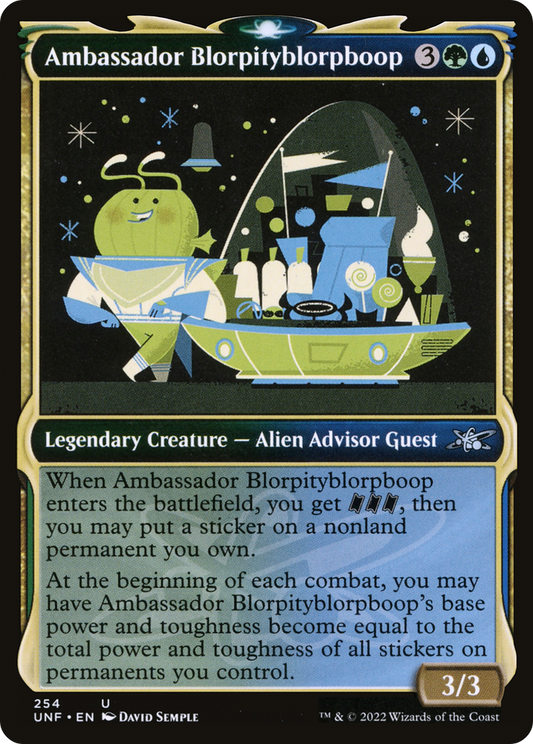 Ambassador Blorpityblorpboop (Showcase) (UNF-254) - Unfinity: (Showcase) Foil