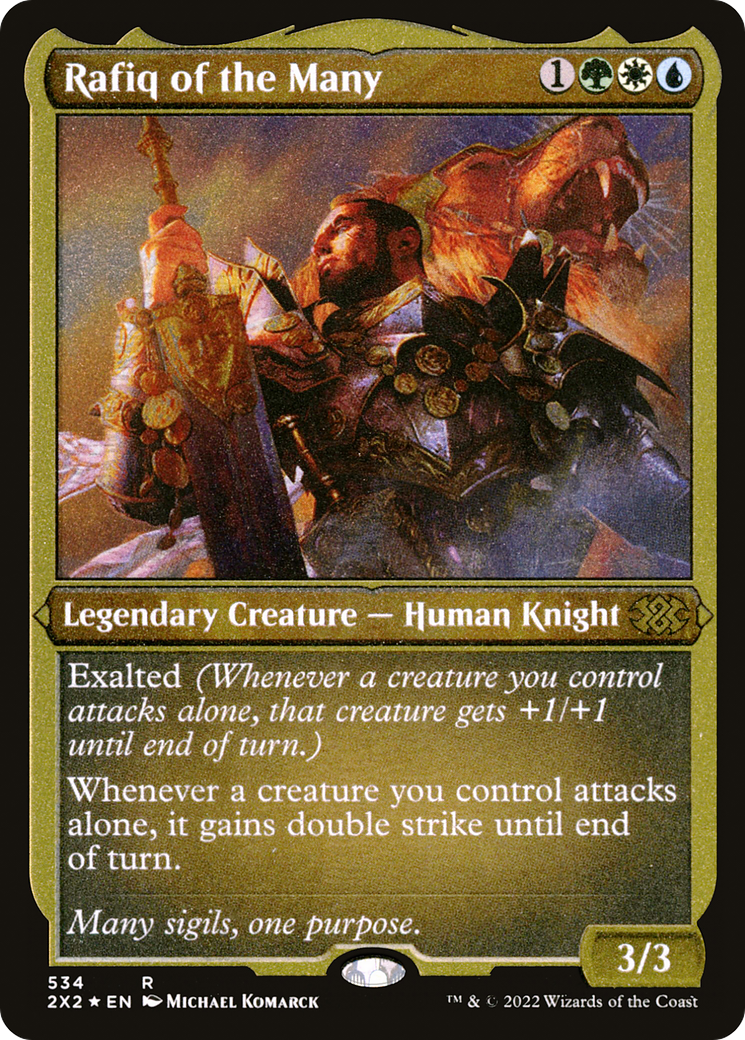 Rafiq of the Many (2X2-534) - Double Masters 2022 Foil