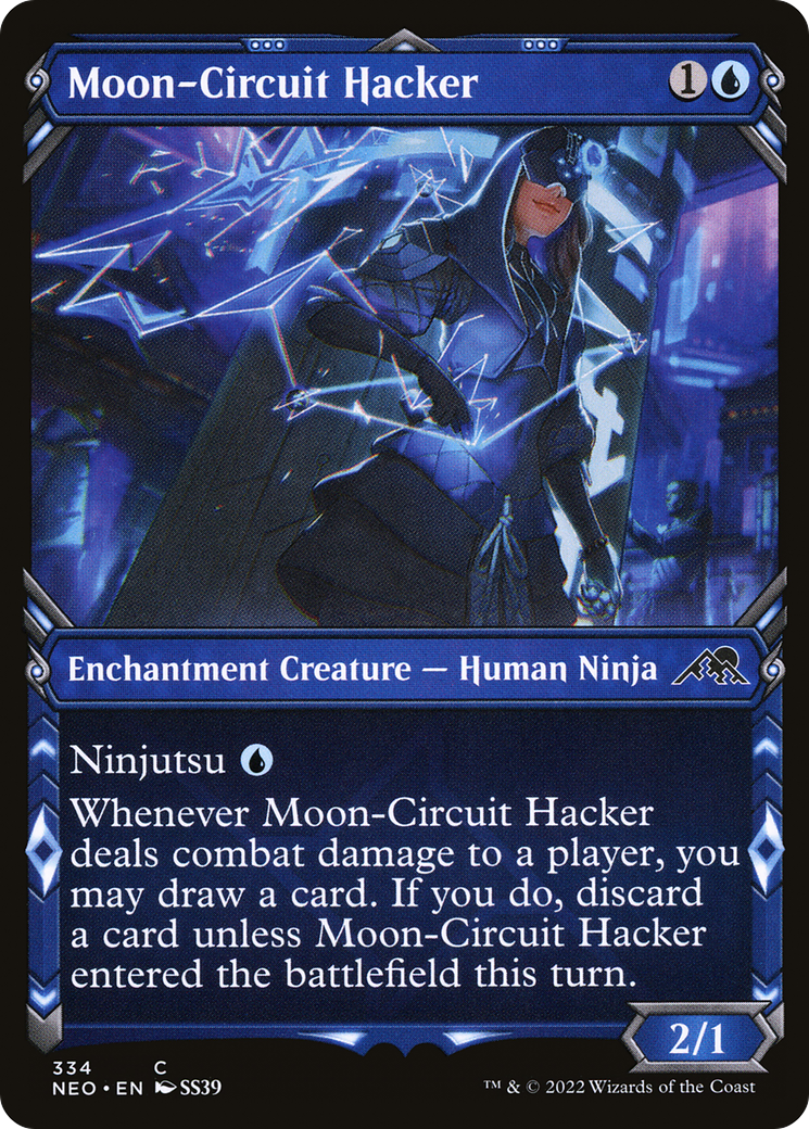 Moon-Circuit Hacker (Showcase) (NEO-334) - Kamigawa: Neon Dynasty: (Showcase)