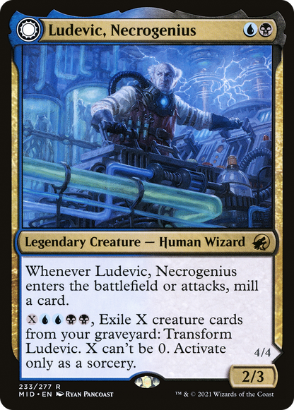 Ludevic, Necrogenius (MID-233) - Innistrad: Midnight Hunt: (Double Faced Transform) Foil