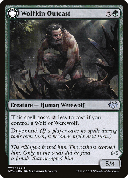 Wolfkin Outcast (VOW-229) - Innistrad: Crimson Vow: (Double Faced Transform)