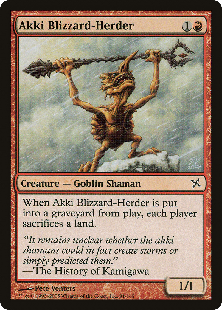 Akki Blizzard-Herder (BOK-091) - Betrayers of Kamigawa Foil