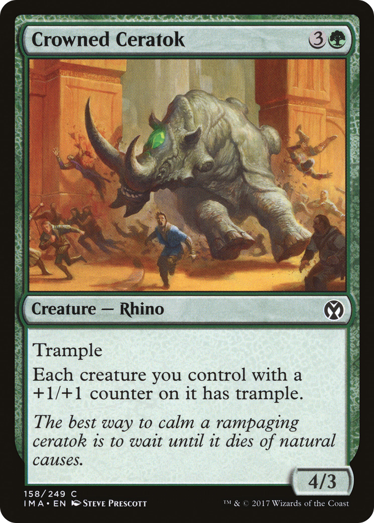 Crowned Ceratok (IMA-158) - Iconic Masters Foil