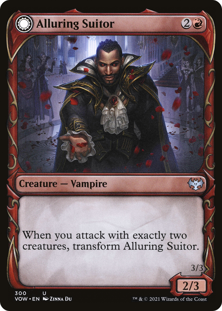 Alluring Suitor (Showcase) (VOW-300) - Innistrad: Crimson Vow: (Showcase, Double Faced Transform) Foil