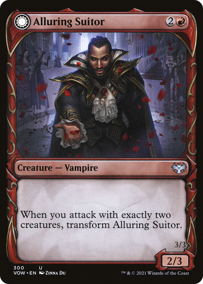 Alluring Suitor (Showcase) (VOW-300) - Innistrad: Crimson Vow: (Showcase, Double Faced Transform) Foil