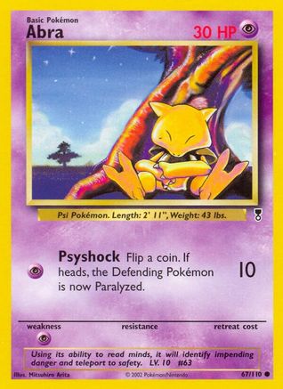 Abra 067/110  - Reverse Holofoil Legendary Collection - Common