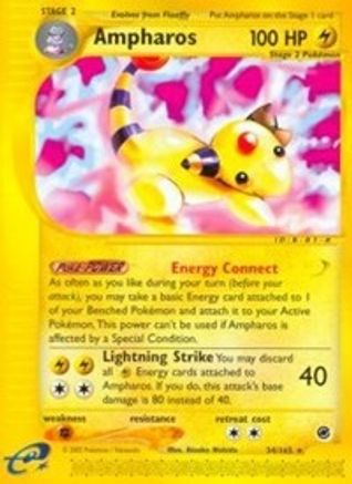 Ampharos (34) 034  - Reverse Holofoil Expedition - Rare