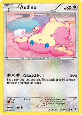 Audino RC17/RC25  - Holofoil Legendary Treasures Radiant Collection - Common
