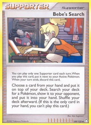 Bebe's Search 109/123  - Reverse Holofoil Mysterious Treasures - Uncommon