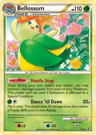 Bellossom 001  - Reverse Holofoil Undaunted - Holo Rare