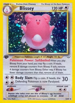 Blissey 002/64  - Unlimited Holofoil Neo Revelation - Holo Rare