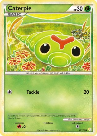 Caterpie 057/123  HeartGold SoulSilver - Common