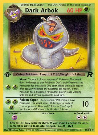 Dark Arbok (19) 019/82  - Unlimited Team Rocket - Rare