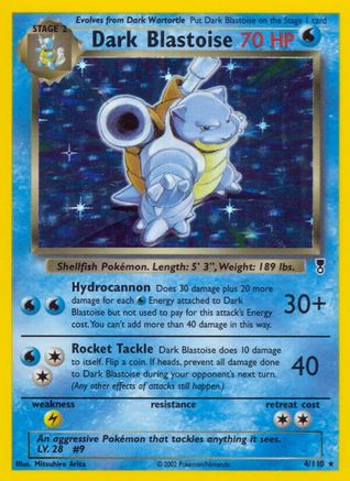 Dark Blastoise 004  - Reverse Holofoil Legendary Collection - Holo Rare