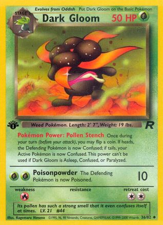 Dark Gloom 036/82  - 1st Edition Team Rocket - Uncommon