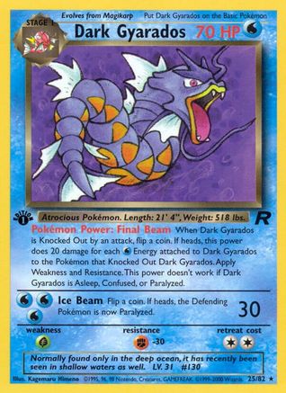 Dark Gyarados (25) 025/82  - Unlimited Team Rocket - Rare