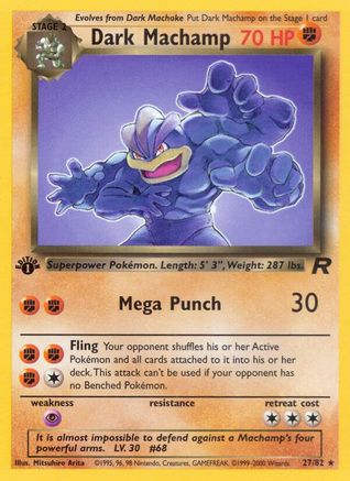 Dark Machamp (27) 027/82  - Unlimited Team Rocket - Rare