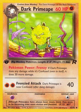 Dark Primeape 043/82  - 1st Edition Team Rocket - Uncommon