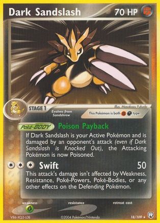 Dark Sandslash 018  Team Rocket Returns - Rare